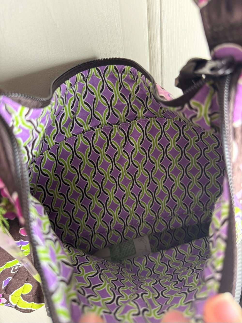 NWT Vera Bradley Purple Punch Lisa B Shoulder Bag– Retired Rare Pattern - Picture 6 of 7